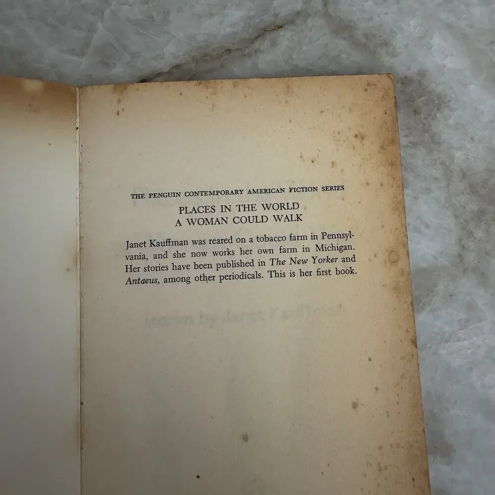 Places in the World a Woman Could Paperback by Kauffman Janet 1985 Acceptable
